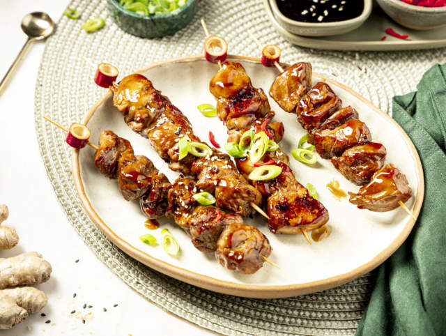 Yakitori-Spieße – japanische Hähnchenspieße